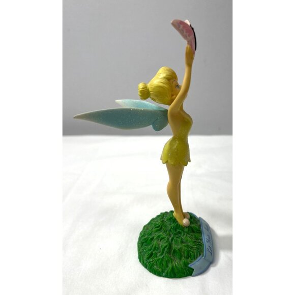 RARE Disney Tinker Bell Fairy Figurine With Butterfly Wings & "Let Your Heart So - Picture 4 of 7